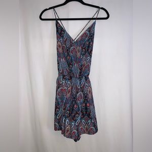 Earthbound Paisley Romper with Open Back